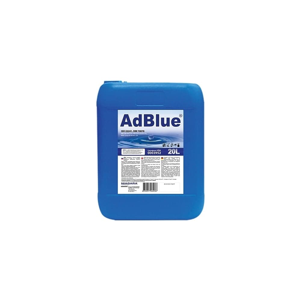 Жидкость NIAGARA AdBlue 20 л, мочевина, для систем SCR Евро 4/5/6 004008000013