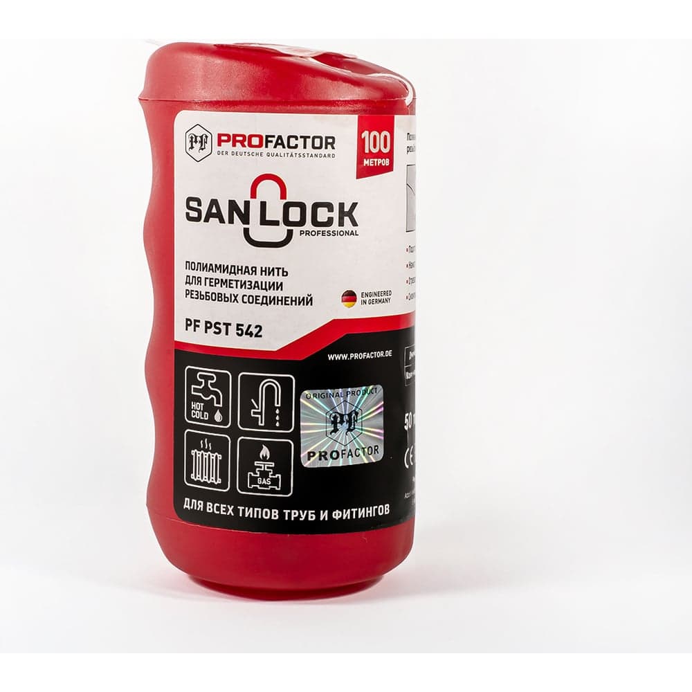 Нить для герметизации PROFACTOR PF SAN-LOCK Professional с силиконом 100м PF PST 542