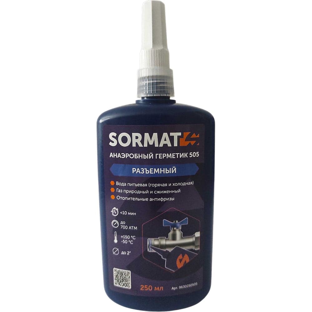 Герметик для резьбовых соединений 505, разборный, 250 ml SORMAT 9630250505
