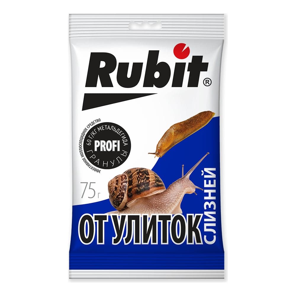 Средство от улиток и слизней RUBIT 75 г 93381
