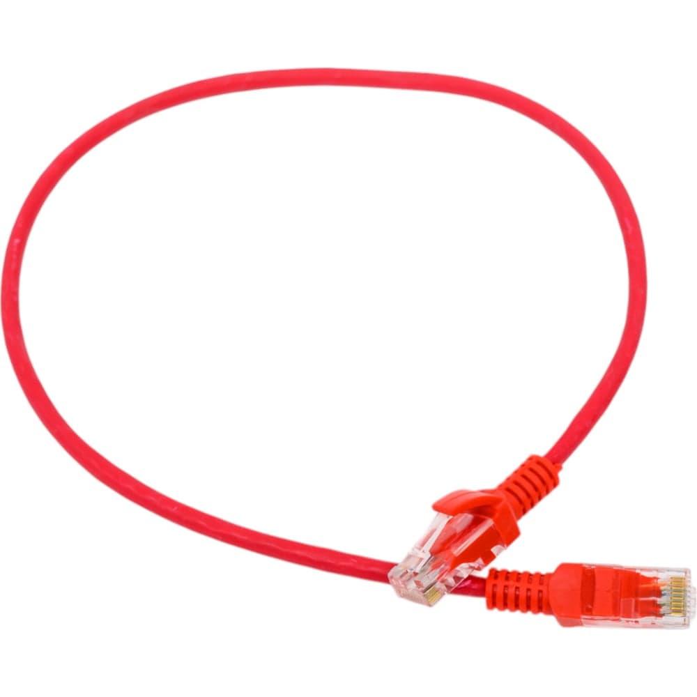 Патч-корд ExeGate UTP-RJ45-RJ45-5e-0,5M-LSZH-RD, UTP, cat.5e, 0.5м, красный 286378