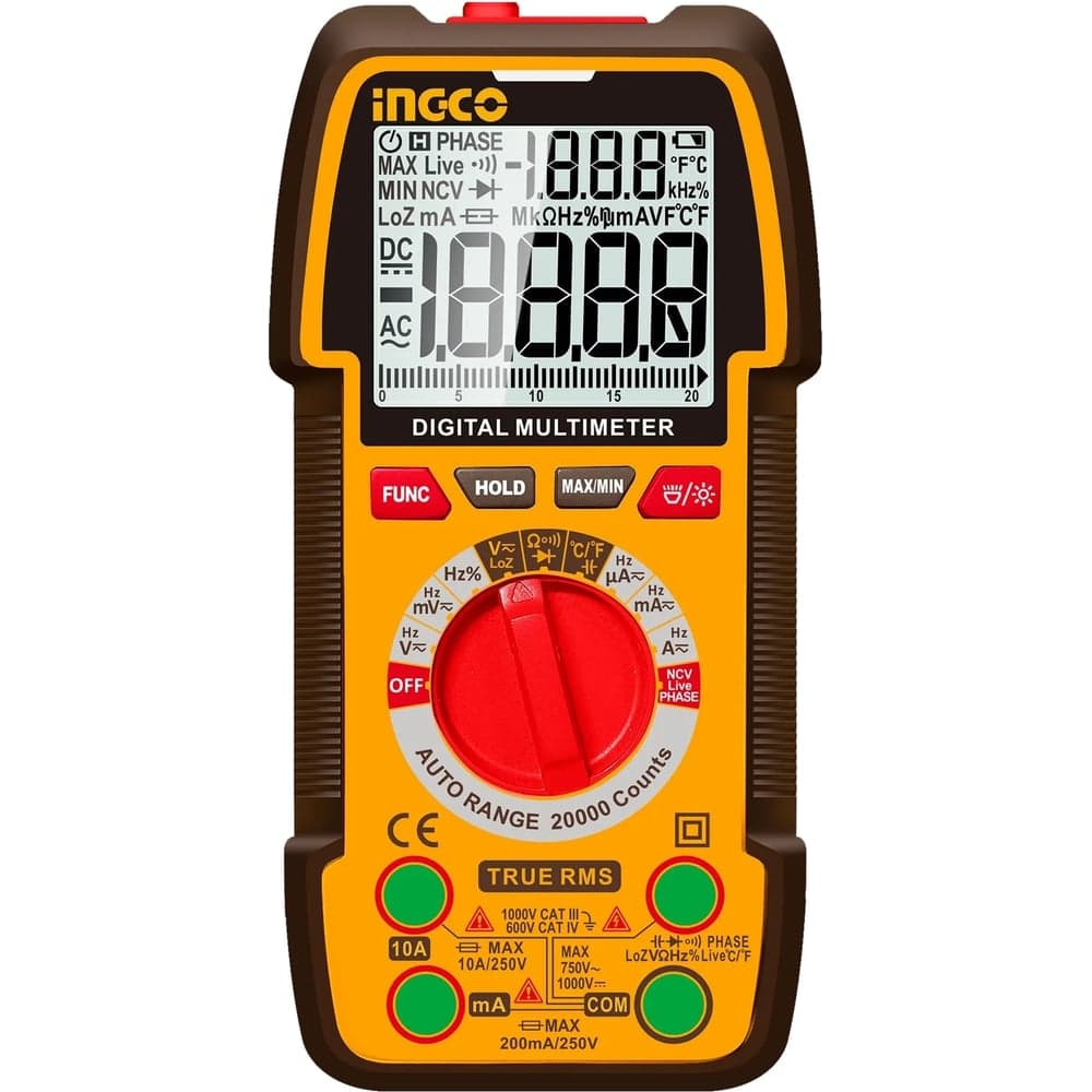 Мультиметр цифровой INGCO 1000В INDUSTRIAL DM410003