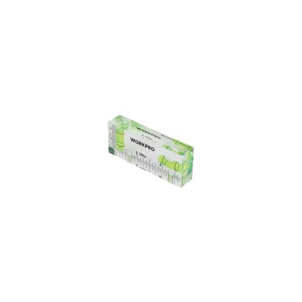 Уровень карманный Workpro PRO 75х30мм, акрил, магнитный, 2 глаза WP262068
