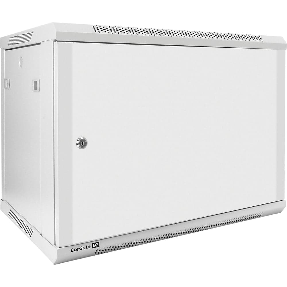 Шкаф телекоммуникационный ExeGate 19 настенный 9U EC-WM-9U.450.M.GREY 19”, 9U, 600x450x500mm ШхГхВ, передняя дверь металл, съемные боковые панели 298613