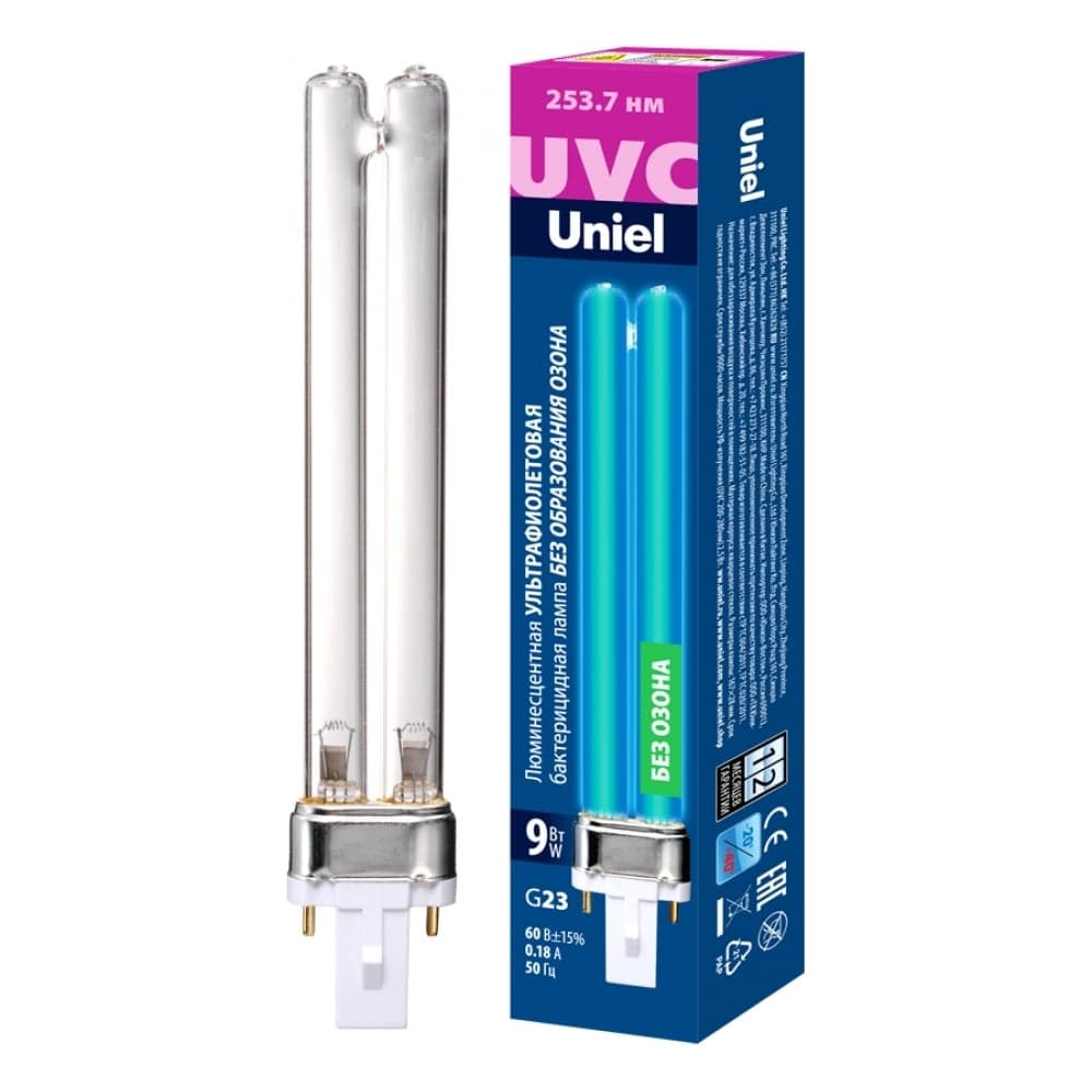 Энергосберегающая бактерицидная лампа Uniel UVCB/G23/CL ESL-PL-9 UL-00007440