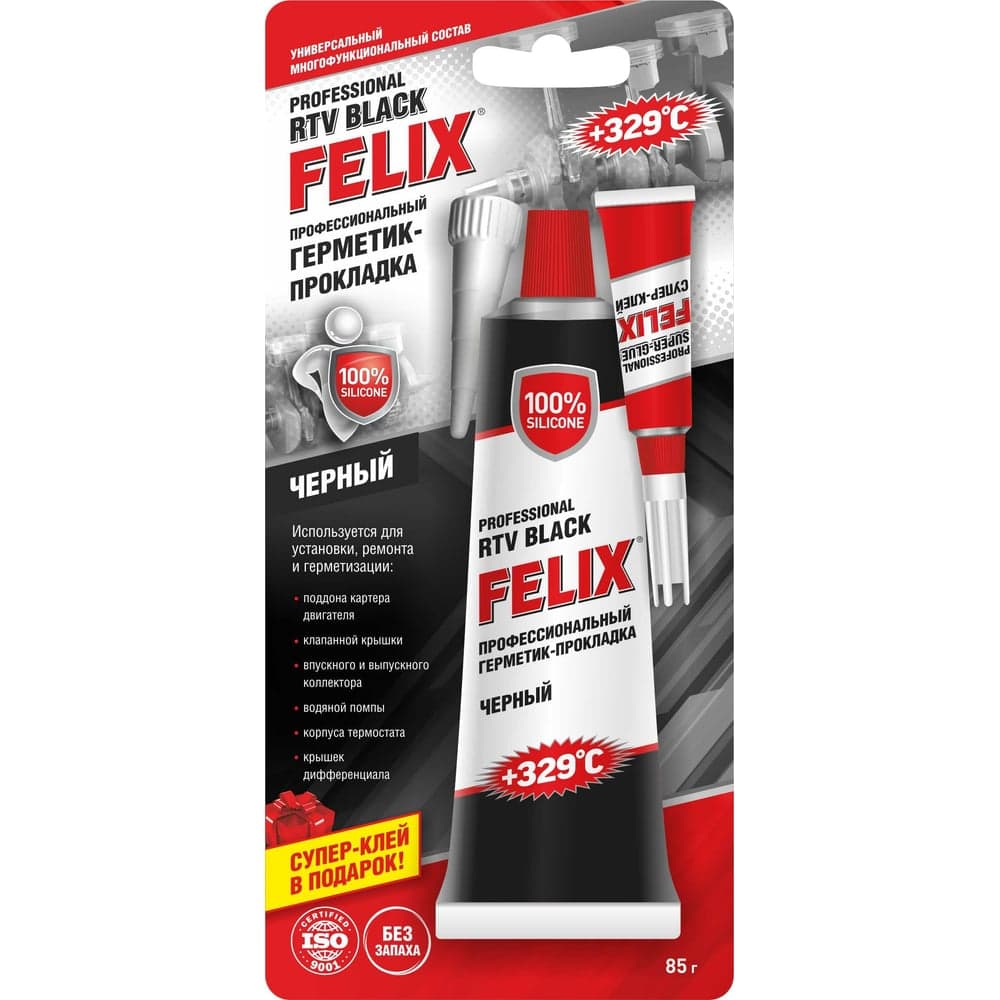 Нейтральный герметик-прокладка FELIX (черный; 85 г) 411040059