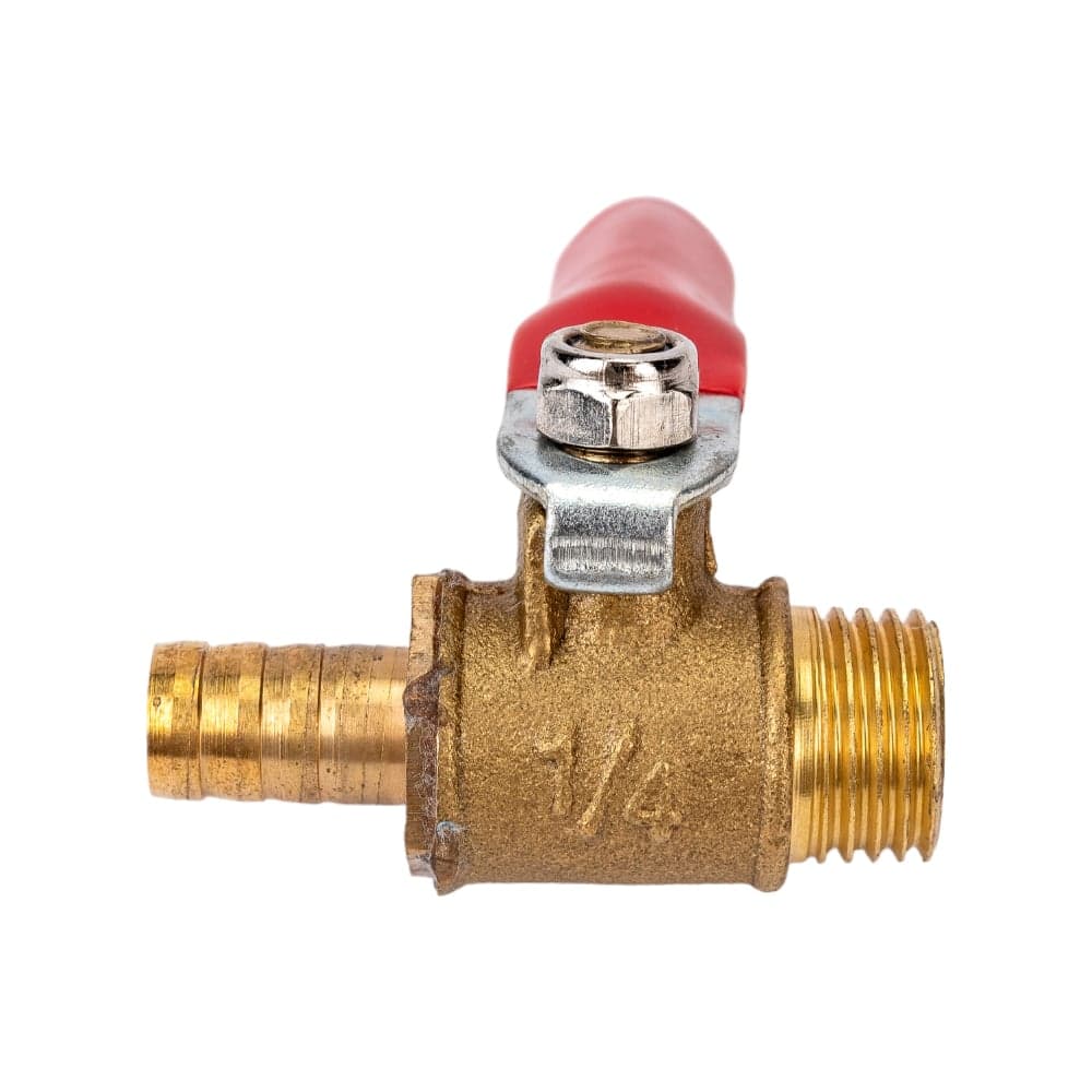 Краник латунный елочка 8 мм - резьба наружная 1/4" Pegas pneumatic 4407