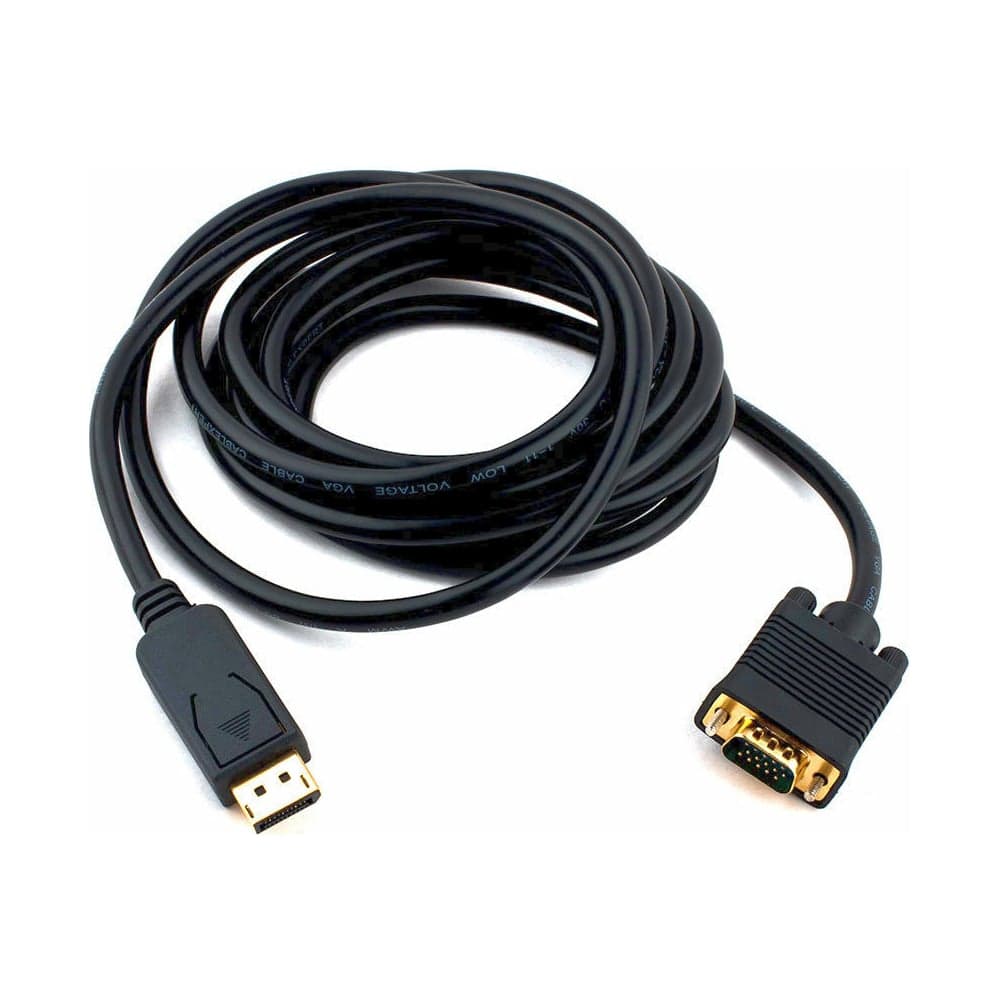 Кабель Cablexpert DisplayPort->VGA 3м, 20M/15M, черный, экран, пакет CCP-DPM-VGAM-10