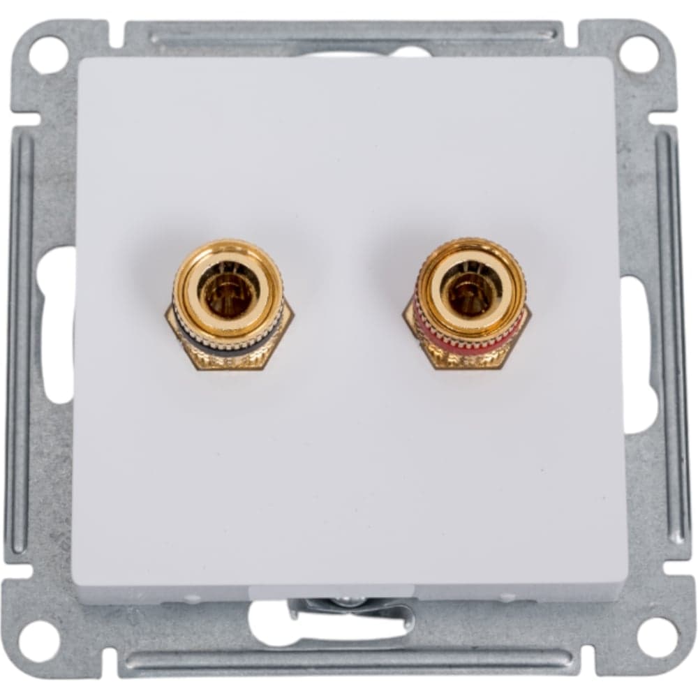 Аудиорозетка Systeme Electric AtlasDesign Бел двухместная SE ATN000187