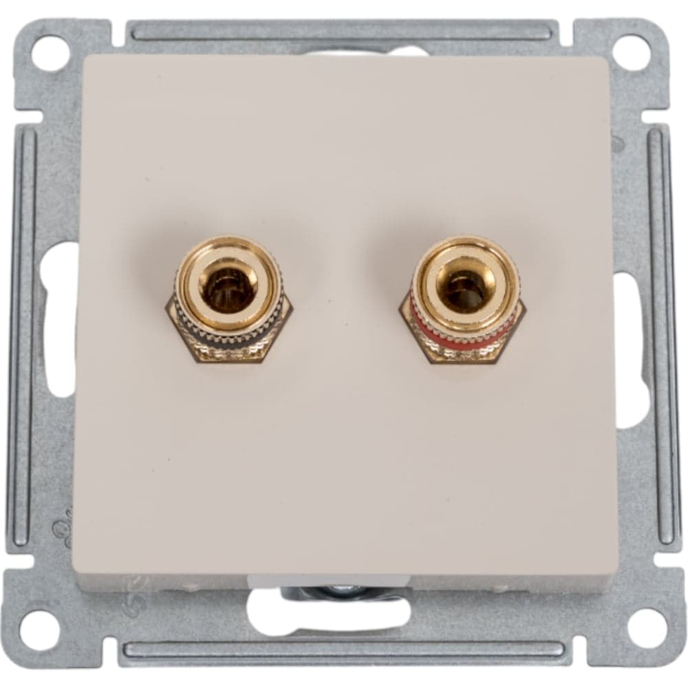 Аудиорозетка Systeme Electric AtlasDesign Беж двухместная SE ATN000287