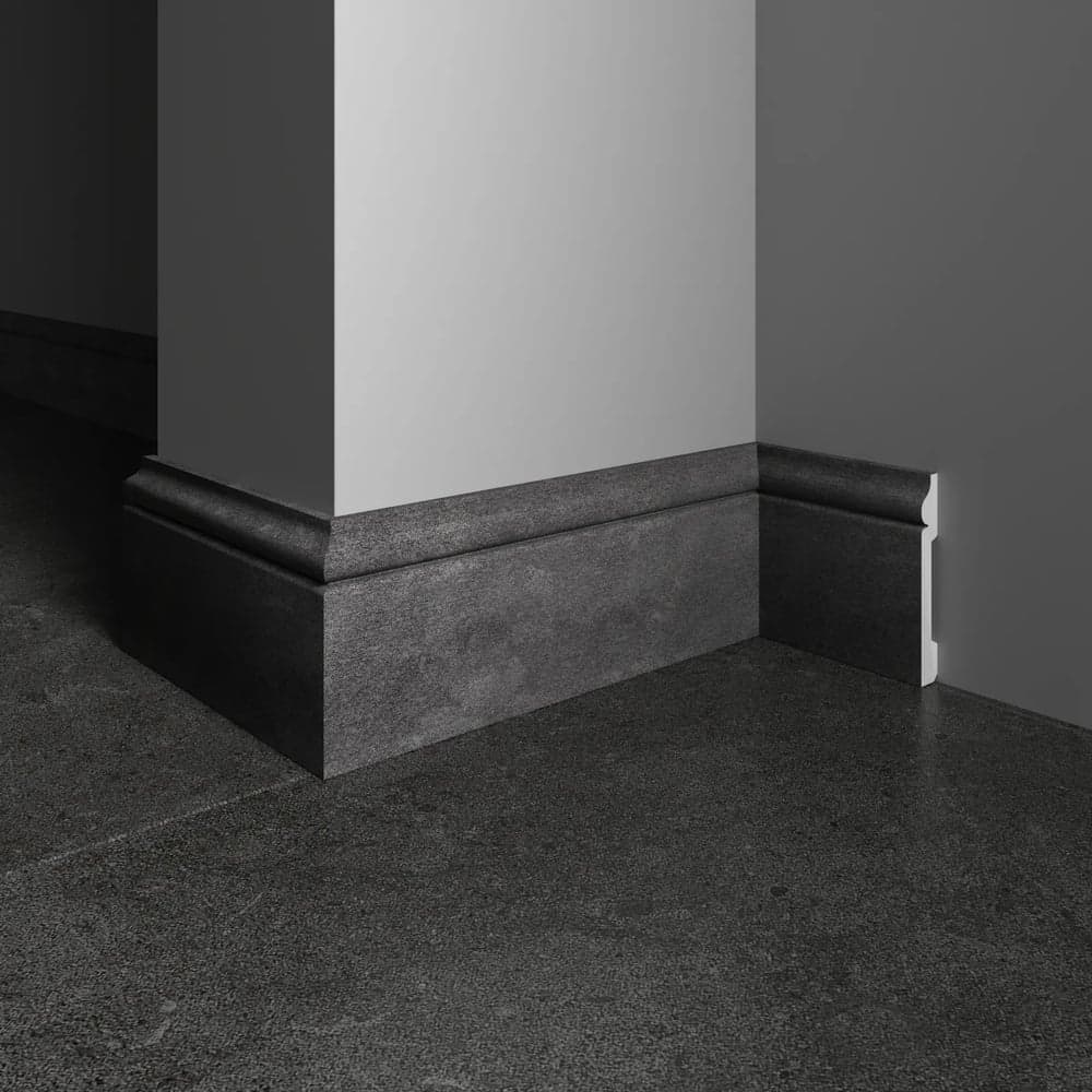 Плинтус напольный ударопрочный влагостойкий Decor-Dizayn цвет графит 79x13x2400 мм 005-94