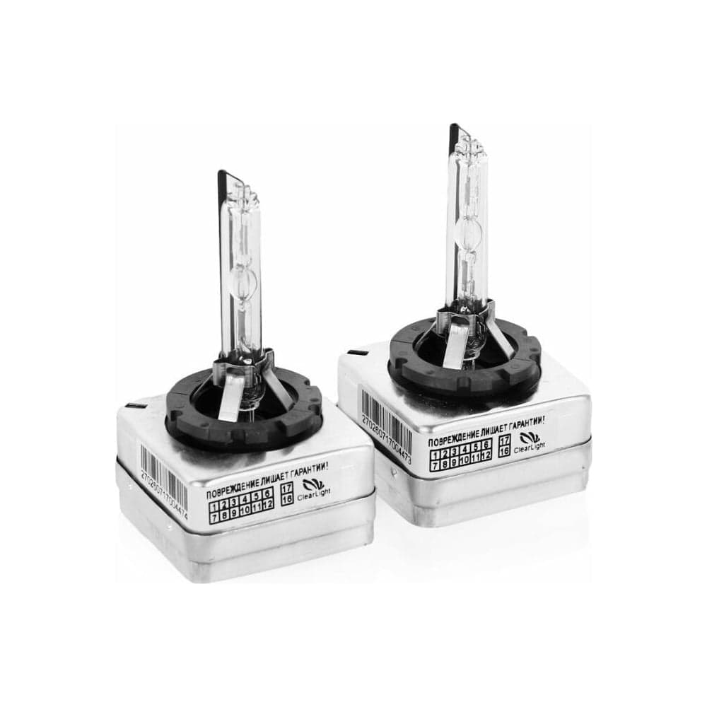 Комплект ксеноновых ламп Clearlight D1S 5000K б/п, 2 шт. LDL D1S 150-0LL