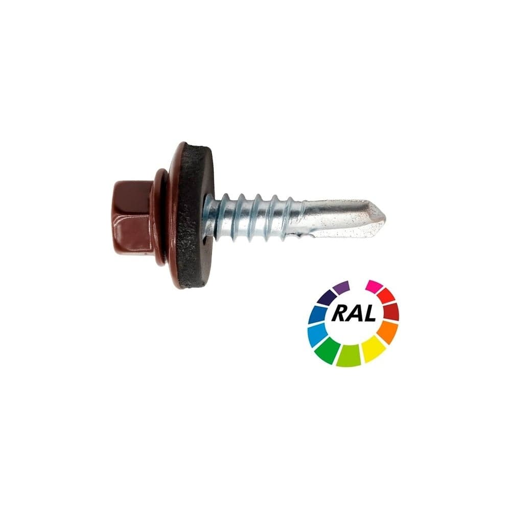 Саморез кровельный STALMAX LSR-M 5,5х25 (RAL 6005 (Зелёный мох)) сверло №3 для мет. обреш. с EPDM шайбой (арт. 10336) оц. сталь (уп. 250 шт) 10336-023
