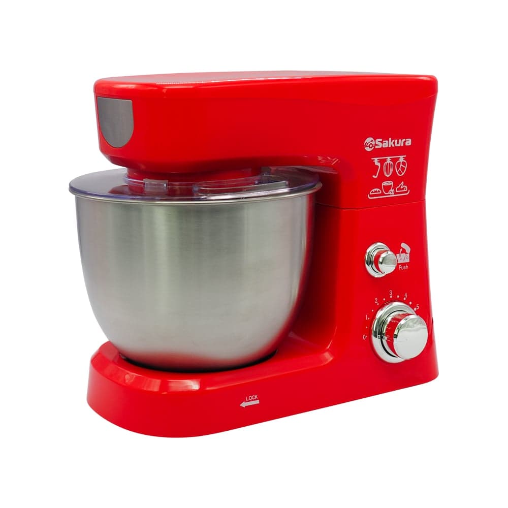 Миксер электронный с чашей Sakura SA-6327R планетарный 1000Вт, 3.5л, 6 скоростей РТ-00060981