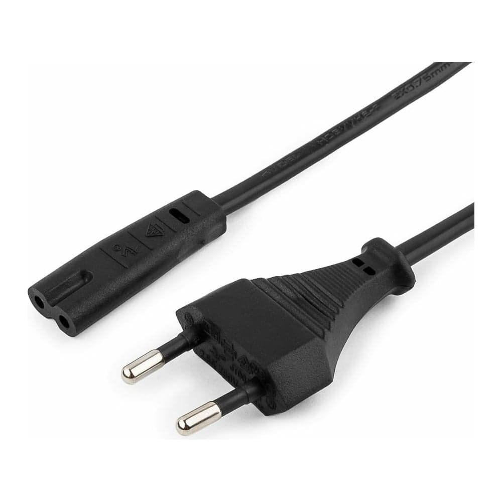 Кабель питания для аудио и видео техники Cablexpert 0.5м CEE 7/16-C7 2-pin 2x0,5 черный PC-184/2-0.5М
