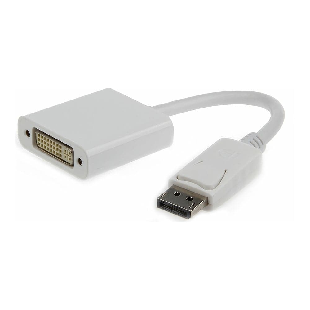 Переходник Cablexpert DisplayPort DVI 20M/29F цифровая передача 10см белый A-DPM-DVIF-002-W