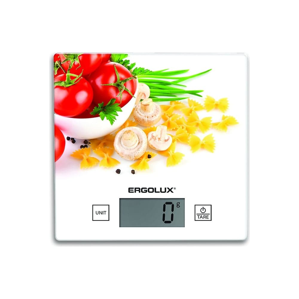 Кухонные весы ERGOLUX ELX-SK01-С36 паста, томаты и грибы, до 5 кг, 150х150 мм 14360