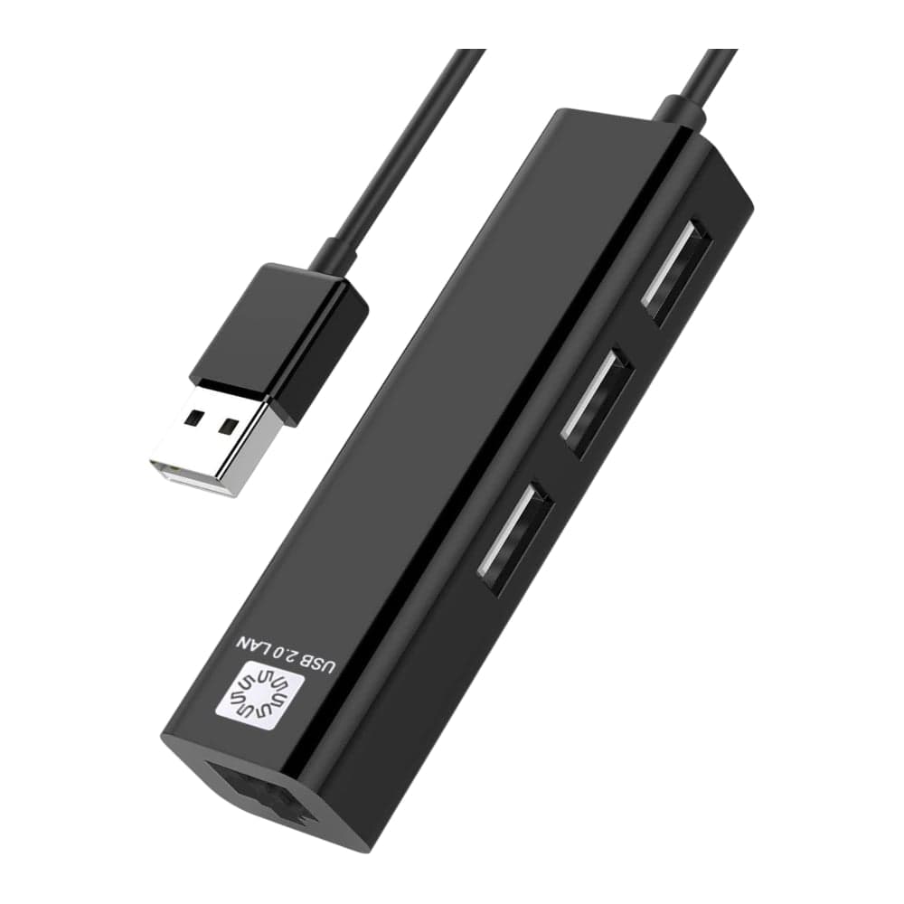 Сетевая карта 3хпортовый USB разветвитель 5bites USB2.0 RJ45 100мегабит 10см UA2-45-06BK