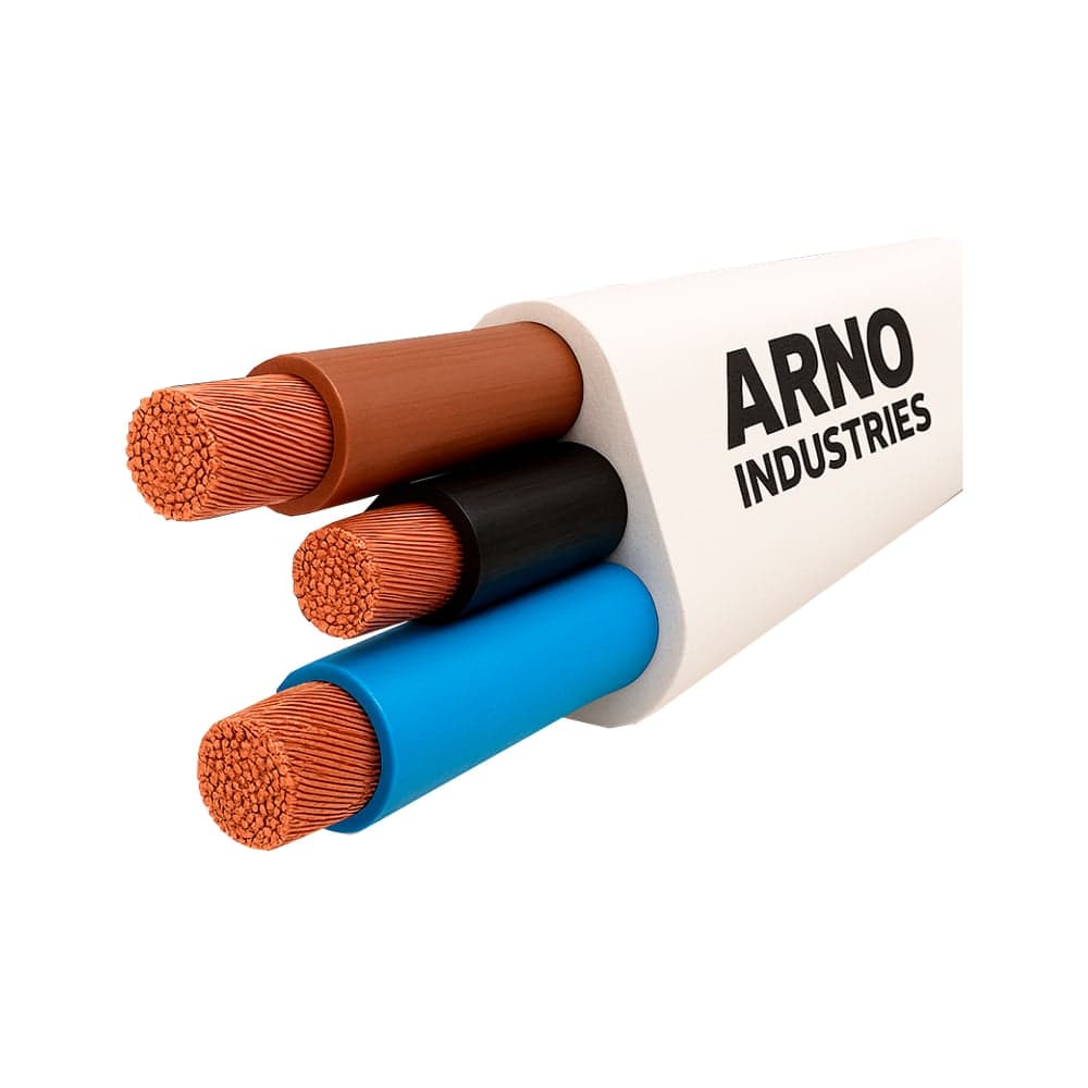 Шнур ШВВП ARNO INDUSTRIES 3х0.75 белый 10м до 380В гибкий для электропитания ТРТС 2224871