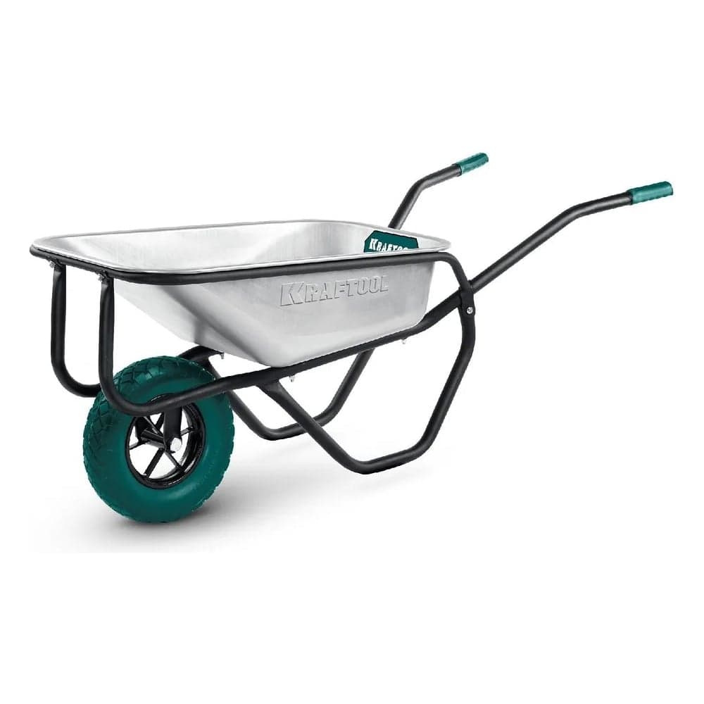 Тачка строительная KRAFTOOL MAXDrive-1 110л, 260 кг, одноколесная, с трубным усилителем 39862