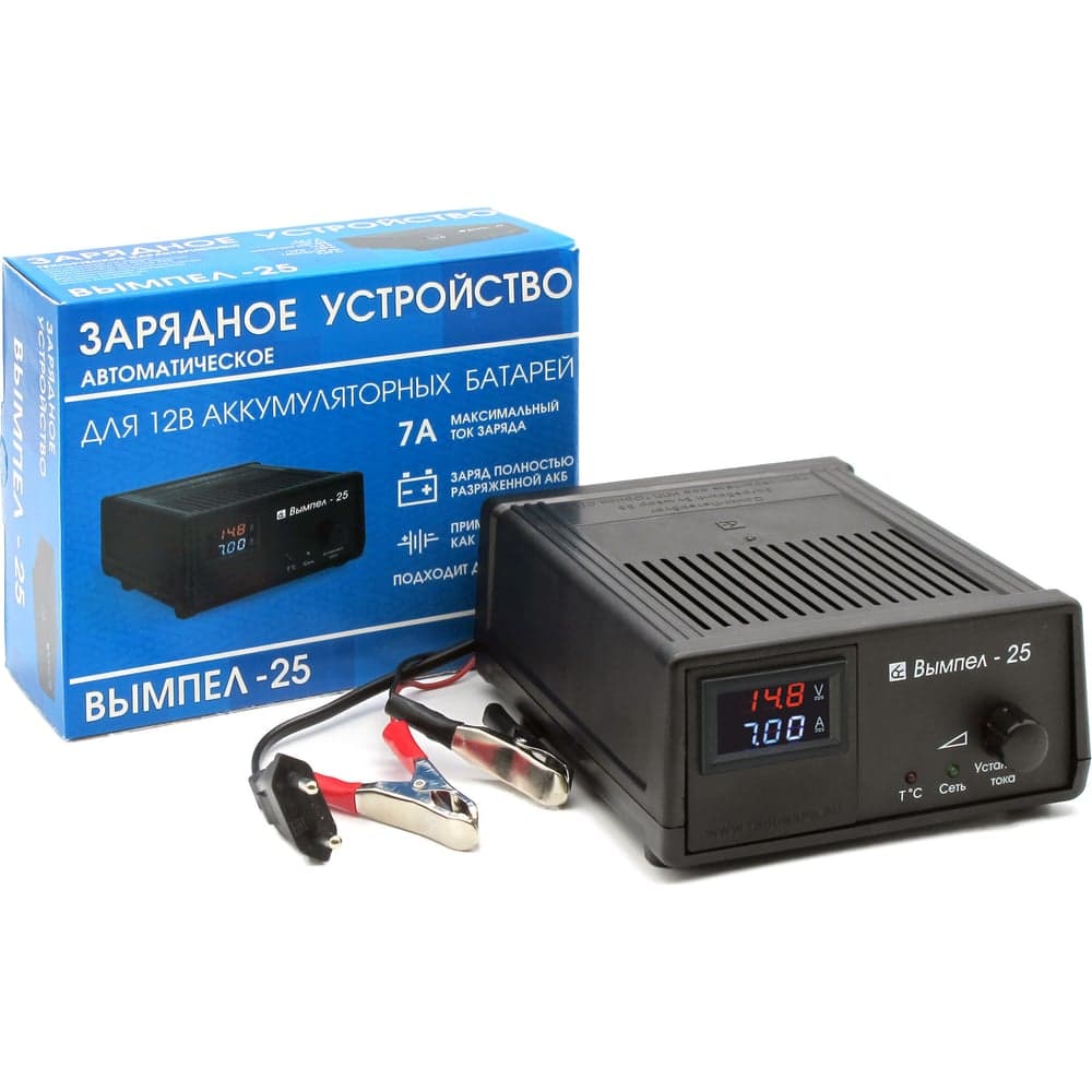 Зарядное устройство Вымпел 25 автомат, 0-7А, 14.8В, LED амперметр 2223