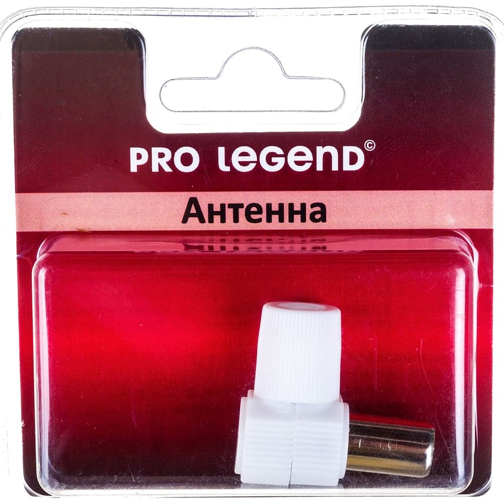 Антенный штекер Pro Legend пластиковый, розетка, угловой, белый, PL2005