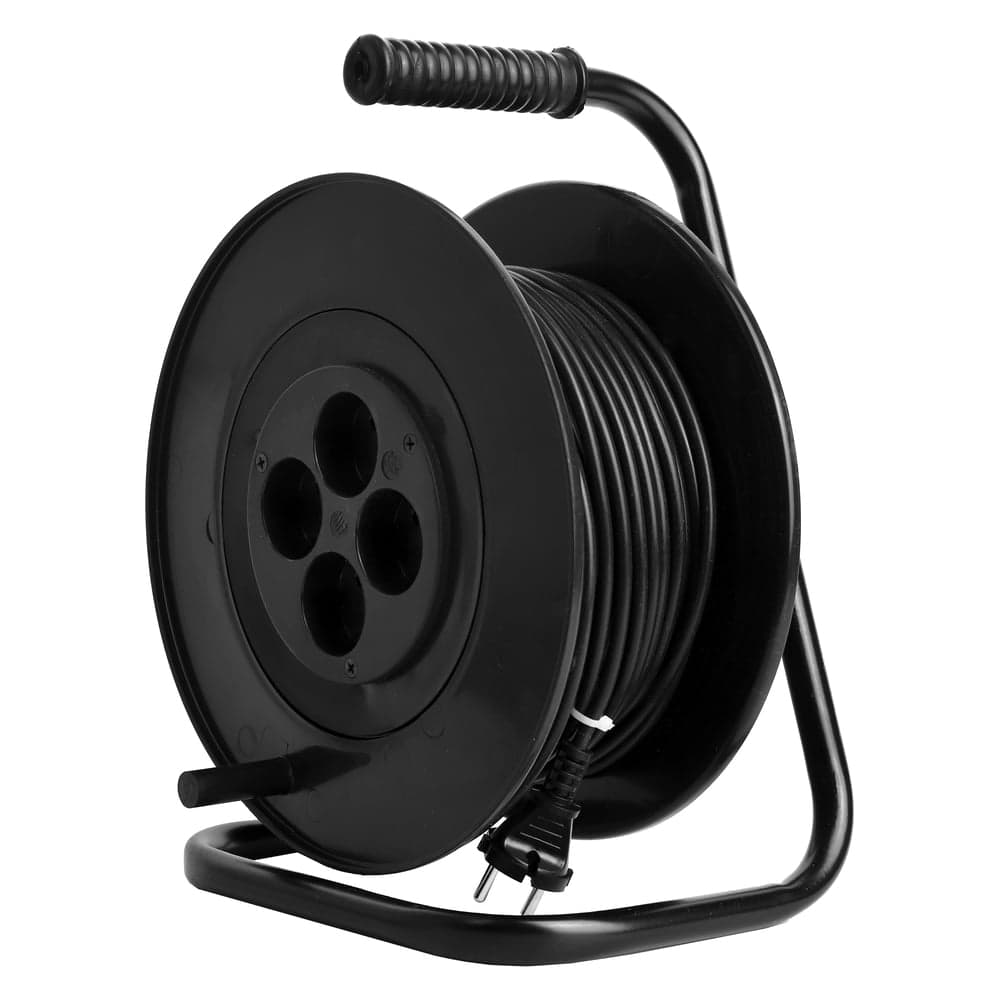 Удлинитель на катушке DEMMAX SKR 4x20 (модель УС-4-20, 4 гнезда, 20м, 2200 Вт, ПВС2х0,75), 14100