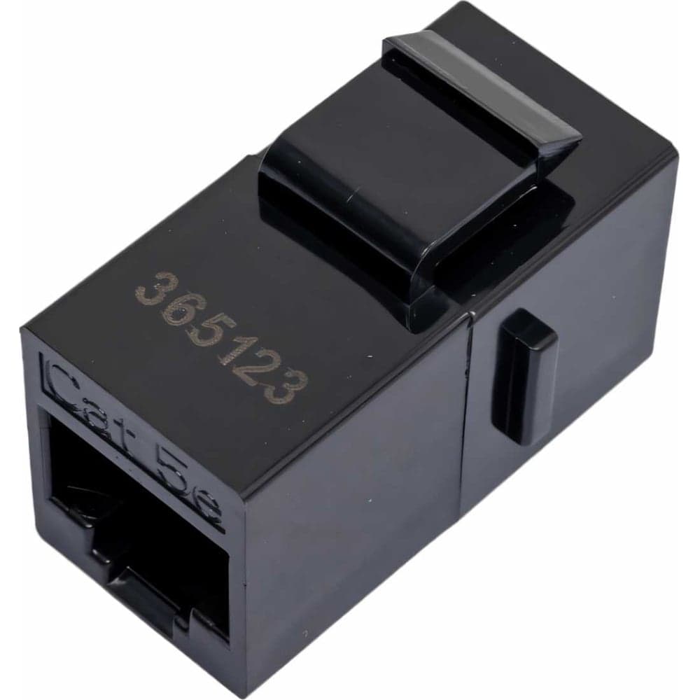 Проходной адаптер RJ-45(8P8C) Hyperline CA2-KJ-C5E-BK (coupler), формата Keystone Jack, 444914