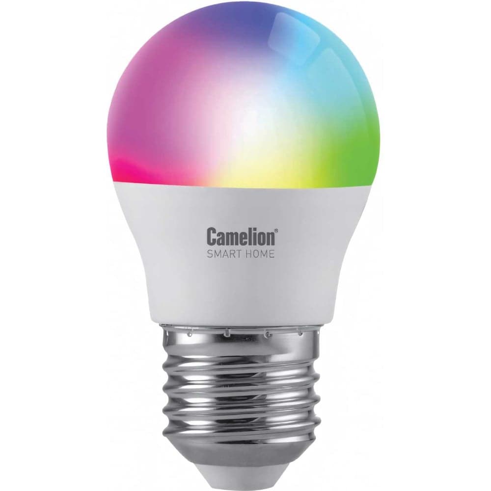 Светодиодная лампа Camelion Smart Home LSH7/G45/RGBСW/Е27/WIFI 7Вт Е27 RGB+DIM+CW 220В 14501
