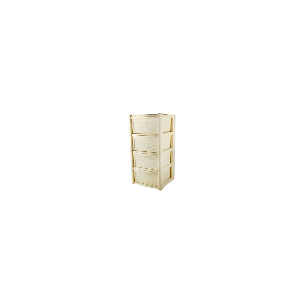 Комод Elf Plast Виола 82,5x39x39 см 4-х секционный бежевый пластик ХМ2168