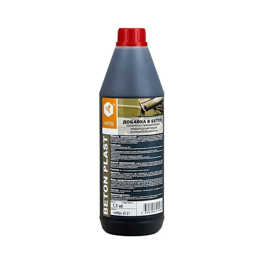 Добавка в бетонные растворы APIS BETON PLAST (бутылка; 1,1 кг) 4665296517241