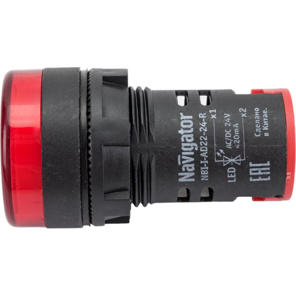 Индикаторная лампа Navigator NBI-I-AD22-24-R красная, d22мм, 24В AC/DC 82805