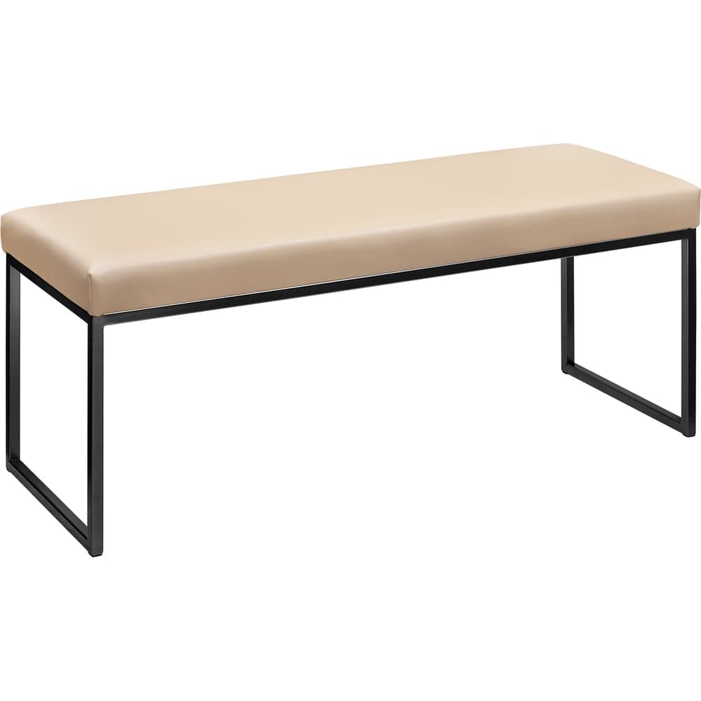 Банкетка GreenWeen ALBA черная/экокожа Light Beige GW-ALBA-LEA-110B-LB