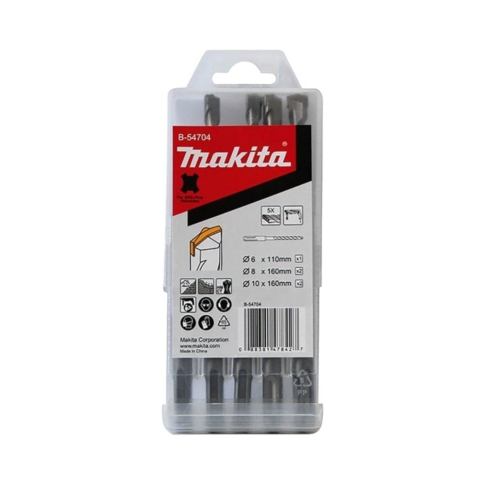 Набор буров SDS-Plus Centering (5 шт; 6х110/8х160/10х160 мм) Makita B-54704