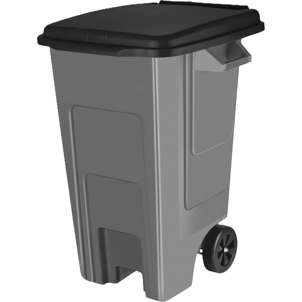 Бак Blocker 130л. с крышкой, на колесах, серый 40062