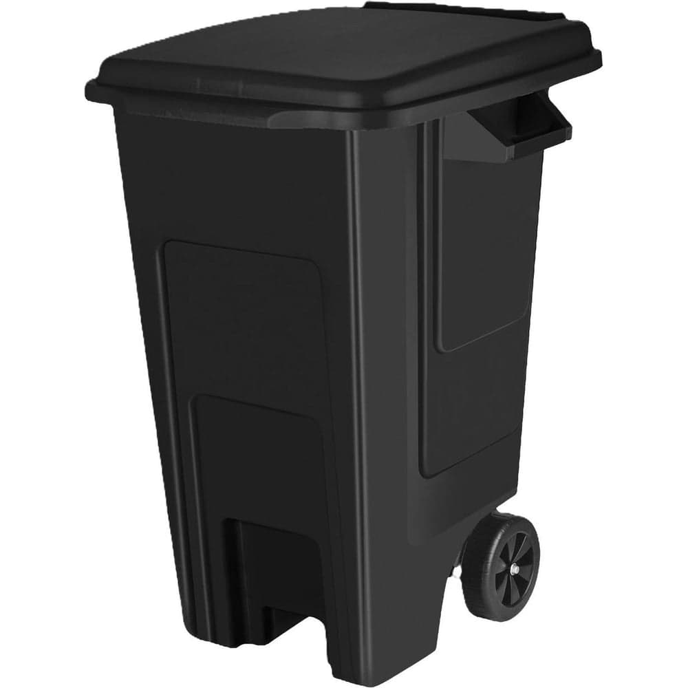 Бак Blocker 100л. с крышкой, на колесах, чёрный 40063