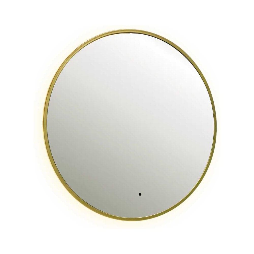 Зеркало DREJA SHINE, 80x80 см, металлическая рама, золото, бесконтактный сенсор, LED-подсветка, диммер 99.2049