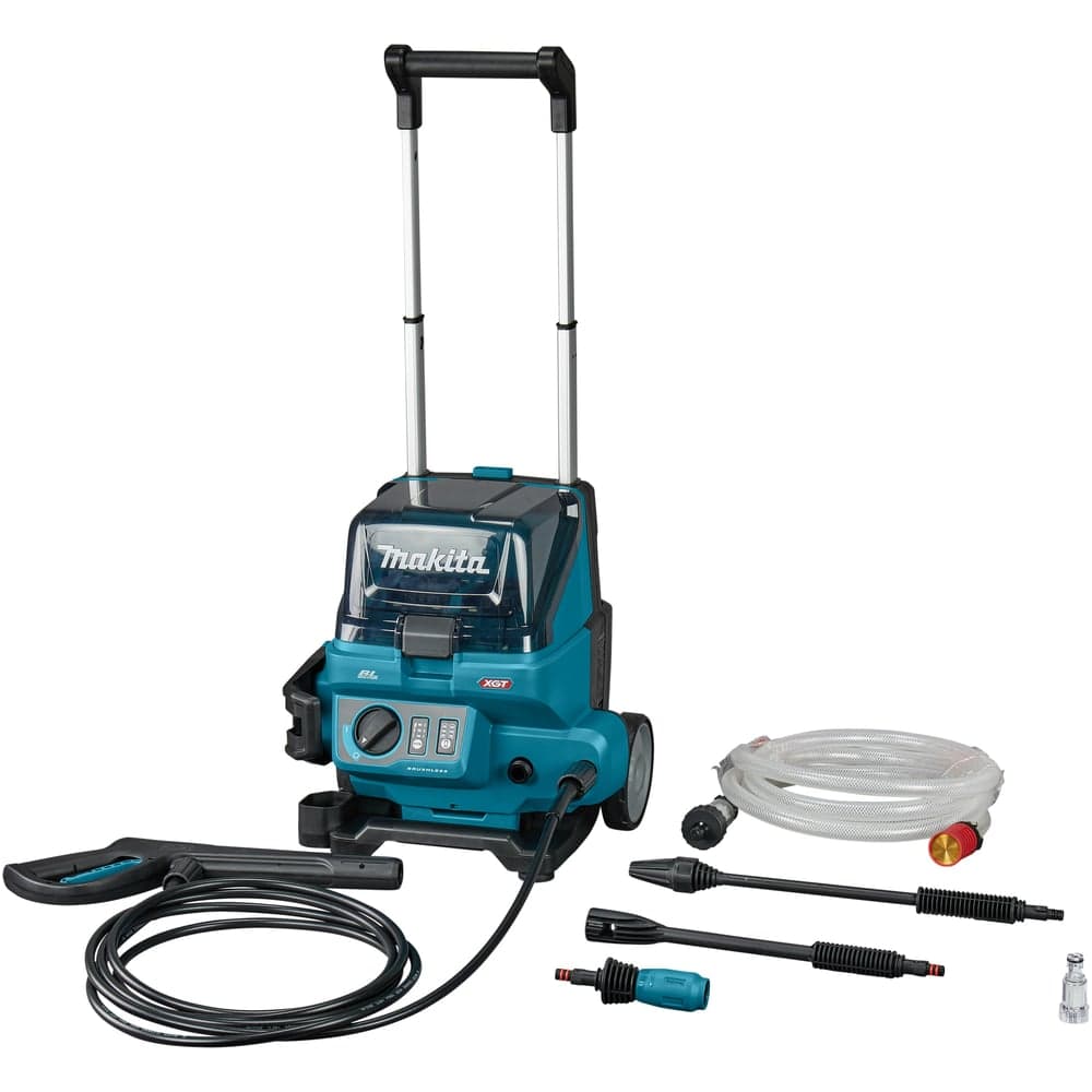 Мойка высокого давления аккумуляторная Makita XGT BL 40 V MAX, 1.2 кВт, 115 бар, 420 л/ч, шланг 5 м, 2 HW001GZ