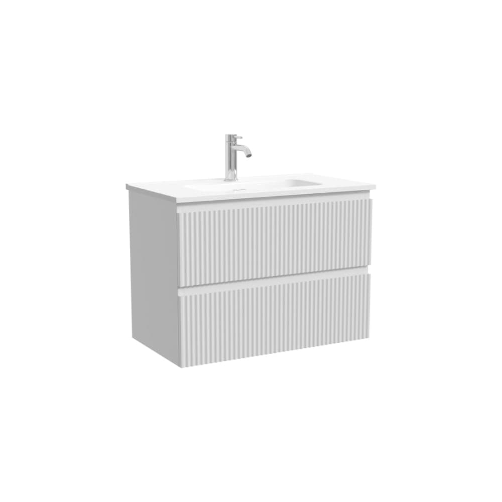 Тумба подвесная Sancos Snob R 690х390х500, c двумя ящиками оснащенными доводчиками, Bianco SNR70/39W