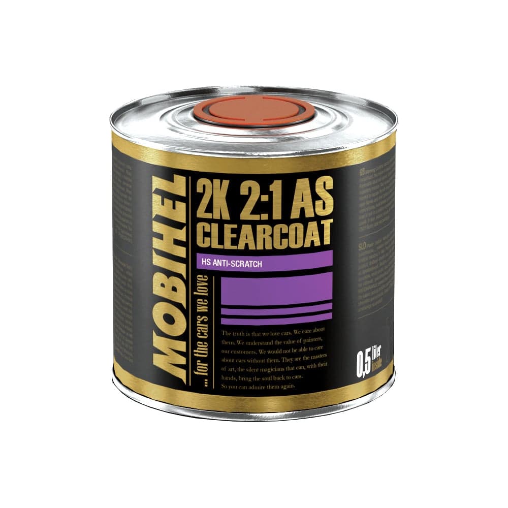 Акриловый лак MOBIHEL Anti-Scratch HS 2К бесцветный, банка 0.5 л 47155201
