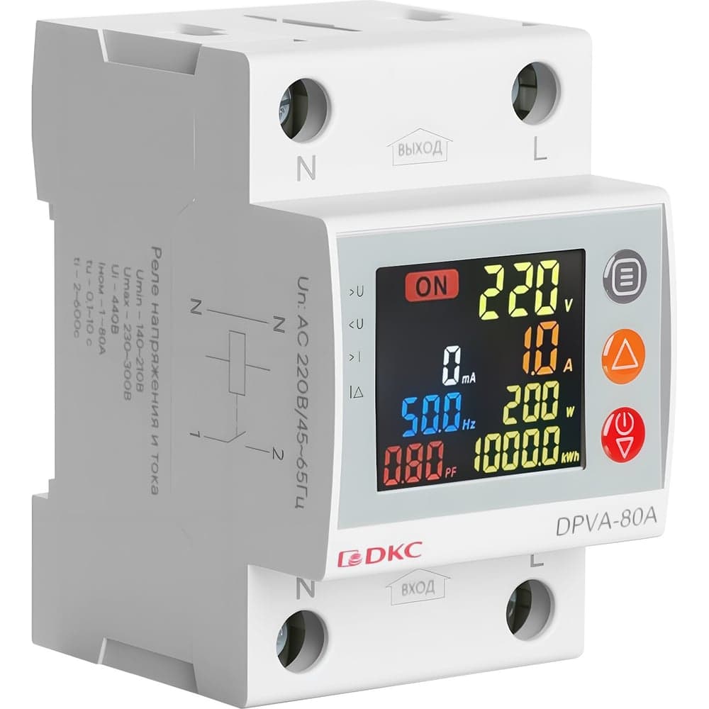 Реле напряжения с контролем тока DKC на 50 А 1 ШТ DPVA 50A DPVA-50A