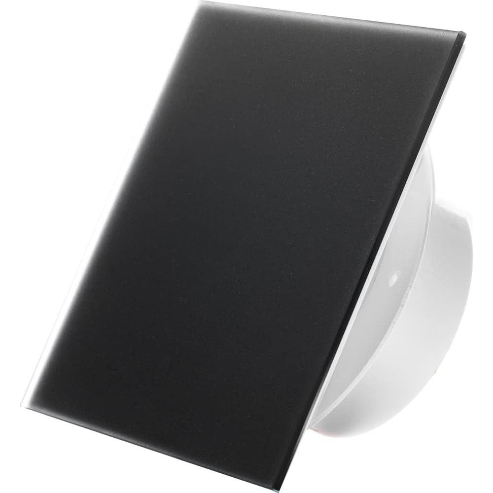 Вытяжной тонкий вентилятор SlimVent МV 100, стекло квадрат черный матовый 96020