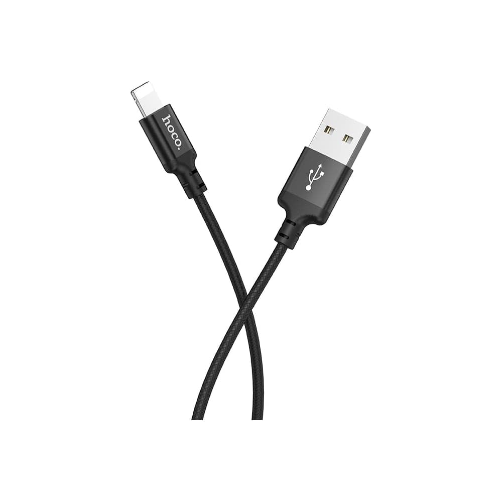Кабель USB 2.0 Hoco X14, AM/Lightning M, черный, 2м 6957531062882