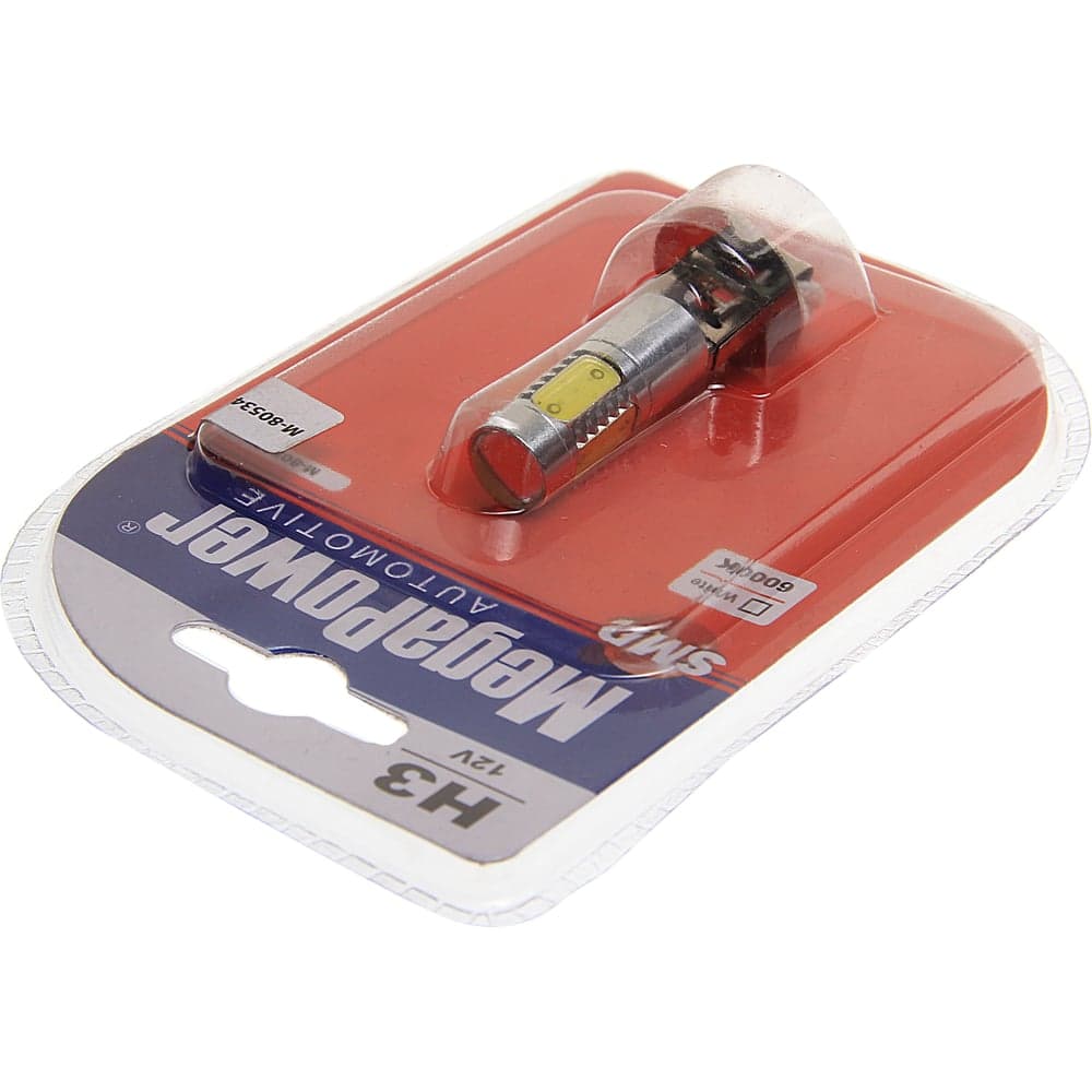 Автолампа H3 PK22s, 5 SMD MEGA WHITE 6000K, блистер, 400 лм, 12V Megapower M-80534бл 447276