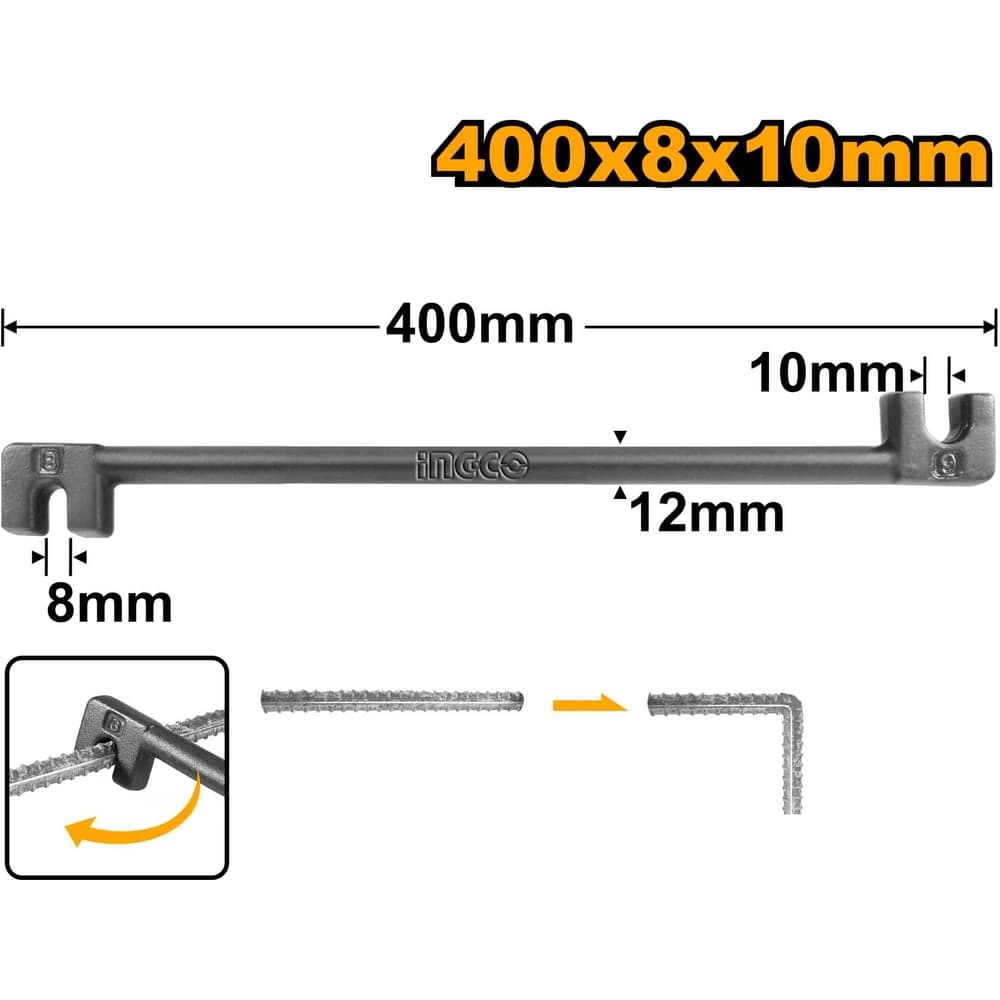 Струбцина для гибки арматуры INGCO 400 мм HBB08101