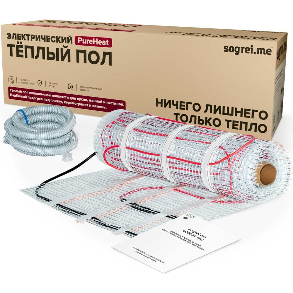 Комплект теплого пола Sogrei.me SOGREIME PureHeat UHK-M (ЧистоеТепло УХК-М) 180-0,5-10,0 0К-00002163