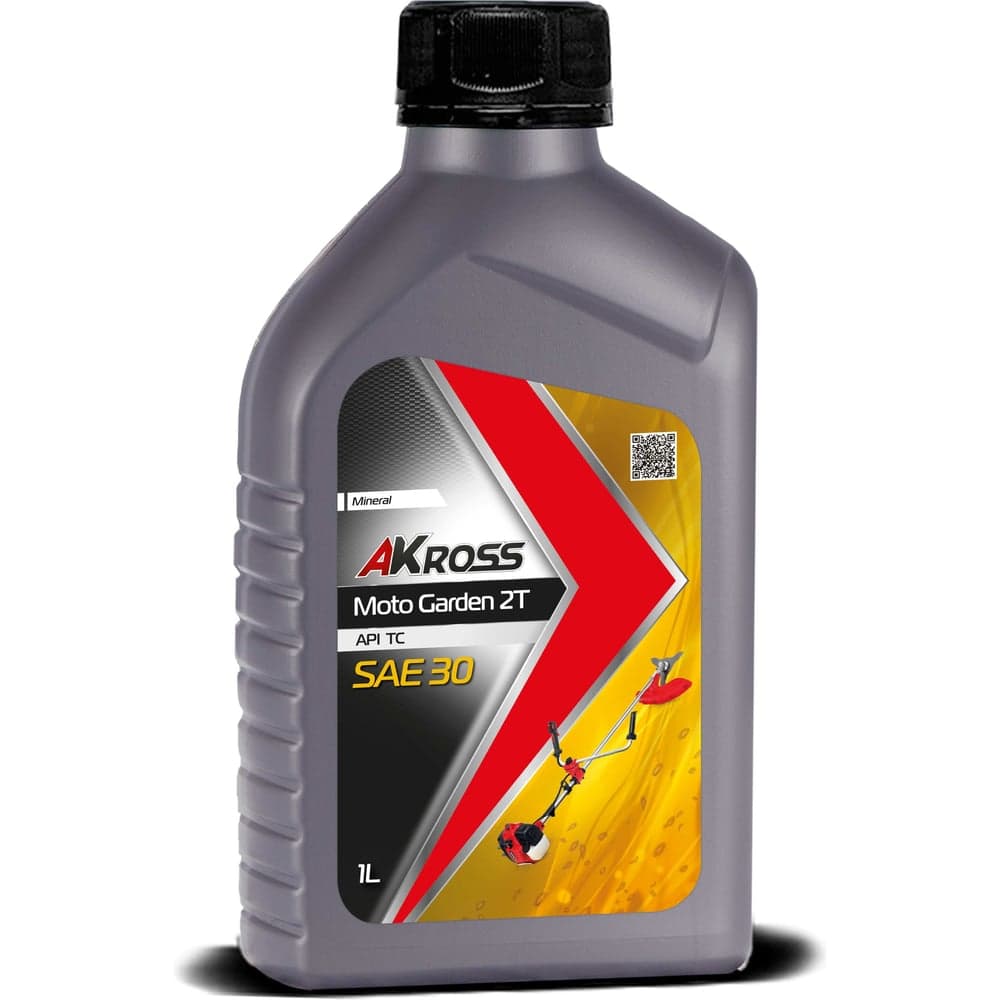 Масло моторное минеральное AKross MOTO 2T Garden 1л для садового инструмента AKS0003MOTO