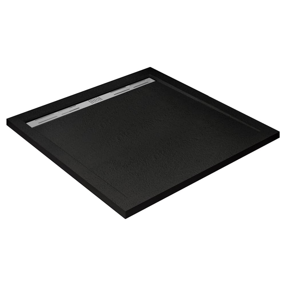 Поддон из искусственного мрамора Cezares, чёрный матовый TRAY-AS-A-90-30-NERO