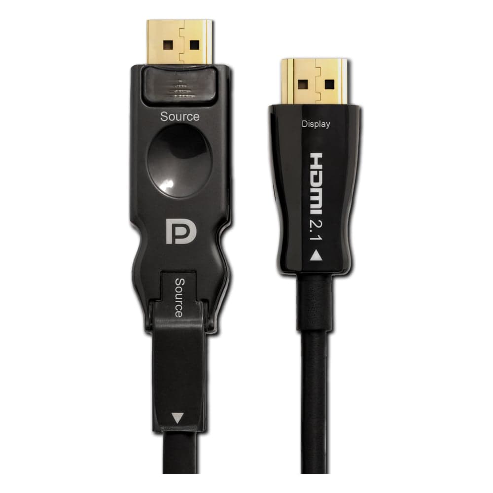 Активный оптический кабель Filum DisplayPort 1.4-HDMI 2.1, 32.4 Gbps, 8K (7680х4320px) 30Hz / 4K (3840х2160px) 120Hz, HDCP 2. FL-AOC-DP1.4-HDMI2.1-20M