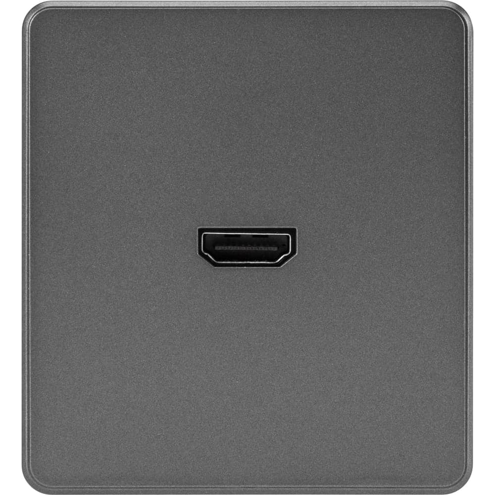Розетка HDMI KRANZ ROUND с/у титан KR-78-0730-2